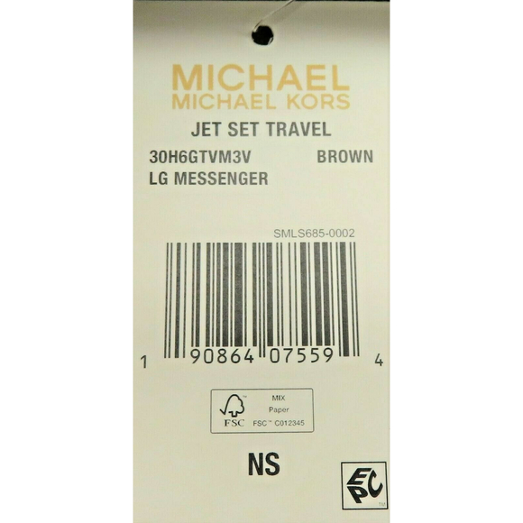 Michael Kors Signature Jet Set Travel Large Messenger Bag, Brown/Gold - Picture 4 of 4